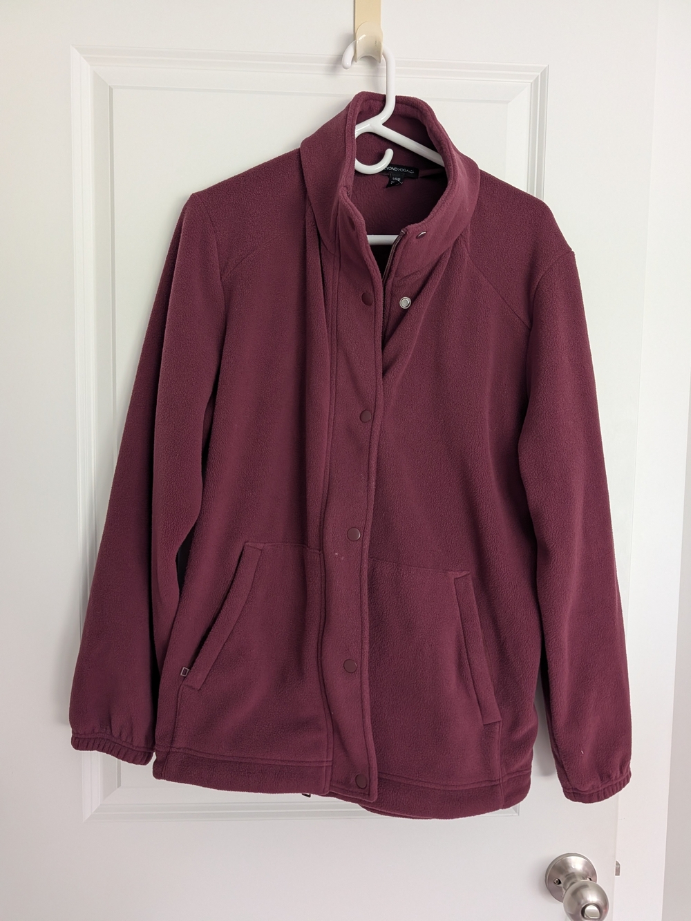 Beyond Yoga Mauve Berry Zip-Front Fleece Jacket